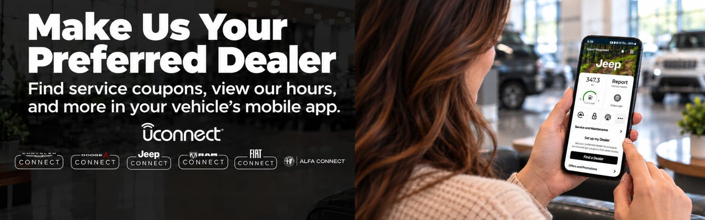 uconnect® make us your preferred dealer | LaFontaine Chrysler Dodge Jeep RAM FIAT Lansing in Lansing MI