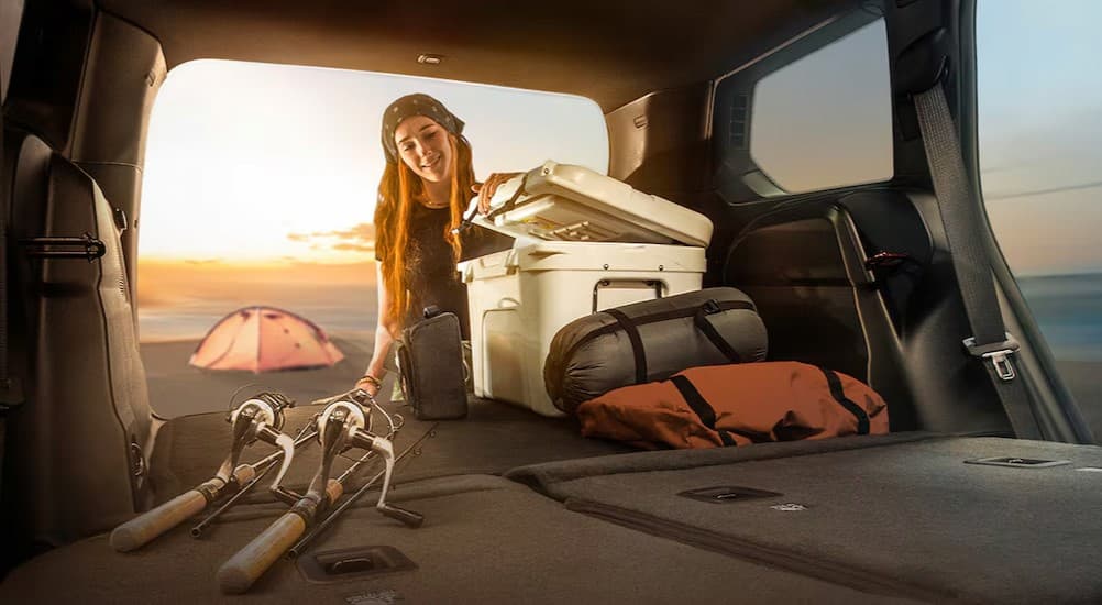 Rear cargo area in a 2026 Jeep Cherokee.