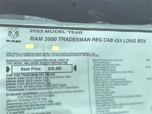 2023 RAM 3500 TRADESMAN REGULAR CAB 4X4 8&#39; BOX