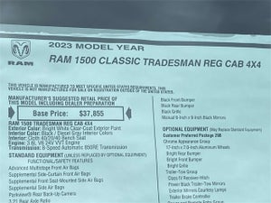 2023 RAM 1500 Classic TRADESMAN REGULAR CAB 4X4 8&#39; BOX