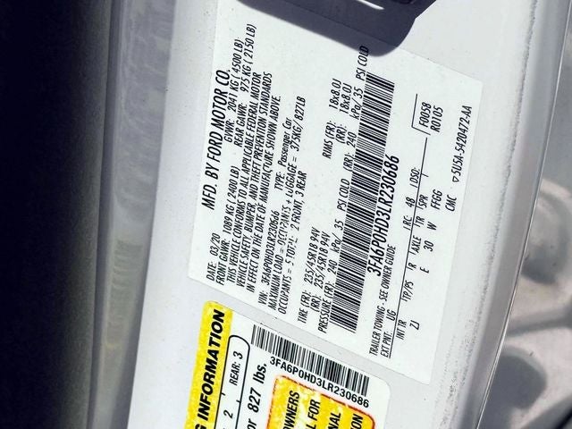 2020 Ford Fusion SE