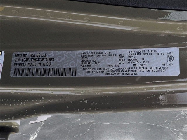 2026 Jeep Wrangler WRANGLER 4-DOOR SPORT S