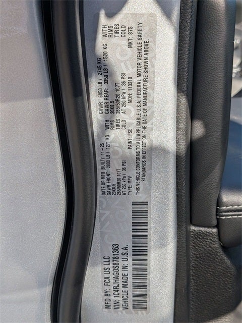 2025 Jeep Grand Cherokee GRAND CHEROKEE ALTITUDE X 4X4