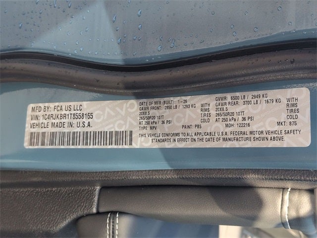 2026 Jeep Grand Cherokee GRAND CHEROKEE L LIMITED RESERVE 4X4