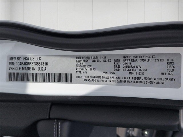 2026 Jeep Grand Cherokee L GRAND CHEROKEE L LIMITED 4X4