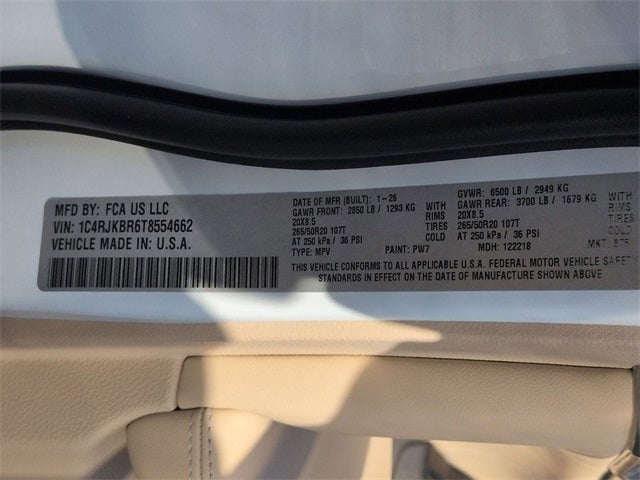 2026 Jeep Grand Cherokee L GRAND CHEROKEE L LIMITED 4X4