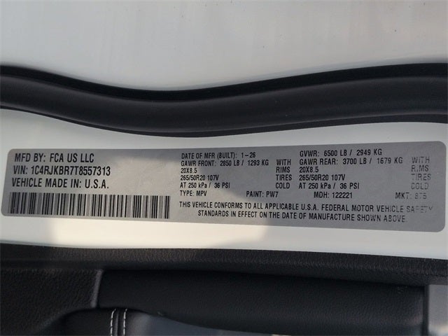 2026 Jeep Grand Cherokee L GRAND CHEROKEE L LIMITED 4X4