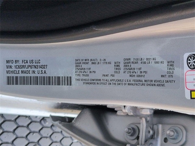 2026 RAM Ram 1500 RAM 1500 LARAMIE CREW CAB 4X4 5'7' BOX