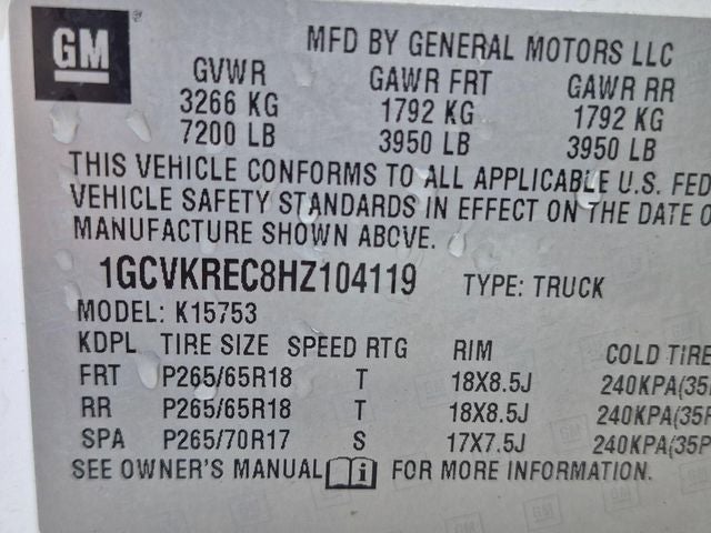 2017 Chevrolet Silverado 1500 LT LT1