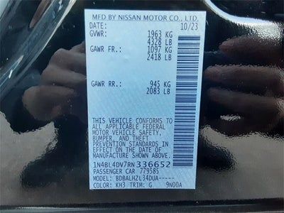 2024 Nissan Altima 2.5 SV