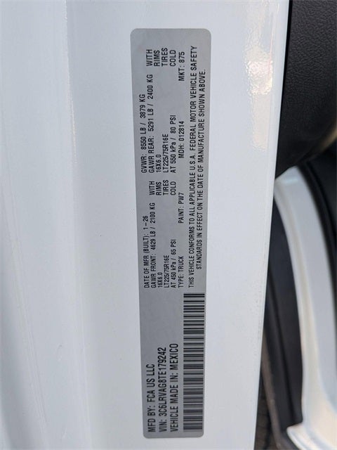 2026 RAM Ram ProMaster RAM PROMASTER 1500 TRADESMAN CARGO VAN LOW ROOF 136' WB