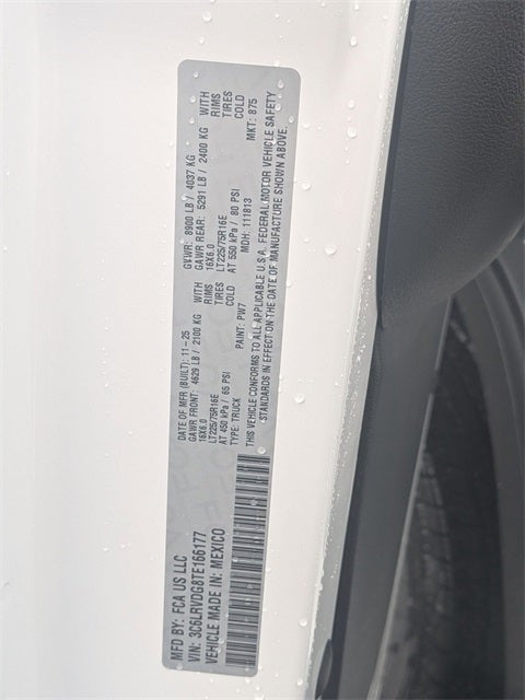 2026 RAM Ram ProMaster RAM PROMASTER 2500 TRADESMAN CARGO VAN HIGH ROOF 159' WB