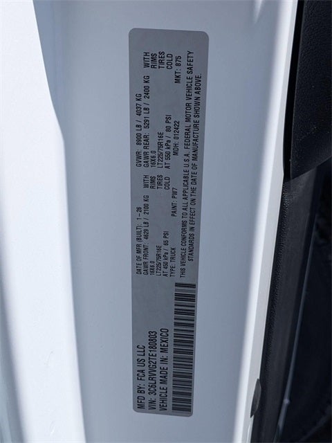 2026 RAM Ram ProMaster RAM PROMASTER 2500 TRADESMAN CARGO VAN LOW ROOF 136' WB