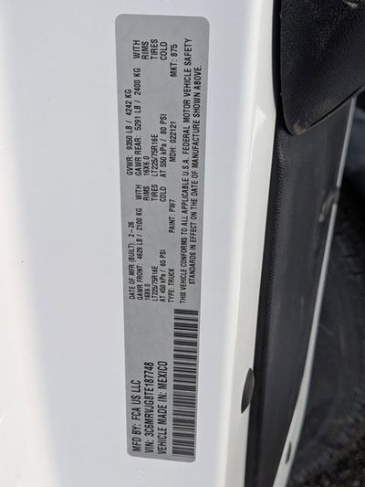 2026 RAM Ram ProMaster RAM PROMASTER 3500 TRADESMAN CARGO VAN HIGH ROOF 159' WB EXT