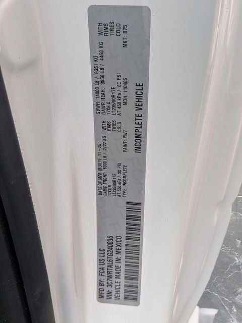 2026 RAM Ram 3500 Chassis Cab RAM 3500 TRADESMAN CHASSIS REGULAR CAB 4X4 60' CA