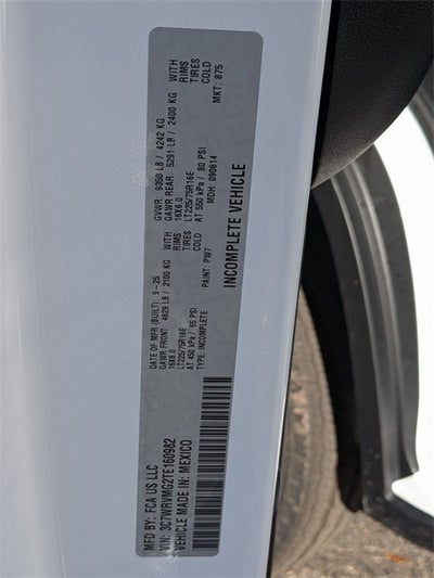 2026 RAM Ram ProMaster RAM PROMASTER 3500 TRADESMAN CUTAWAY 159' WB EXT / 104' CA