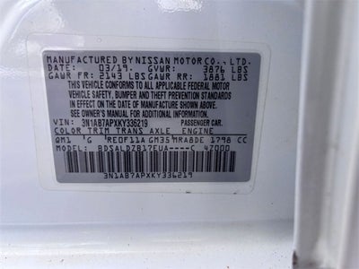 2019 Nissan Sentra SV