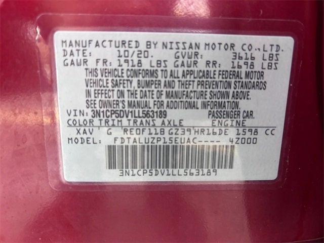 2020 Nissan Kicks SR Xtronic CVT