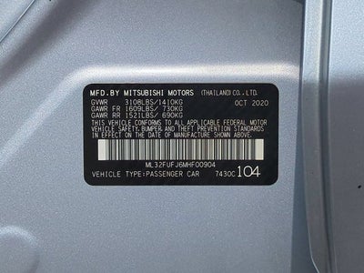 2021 Mitsubishi Mirage G4 ES