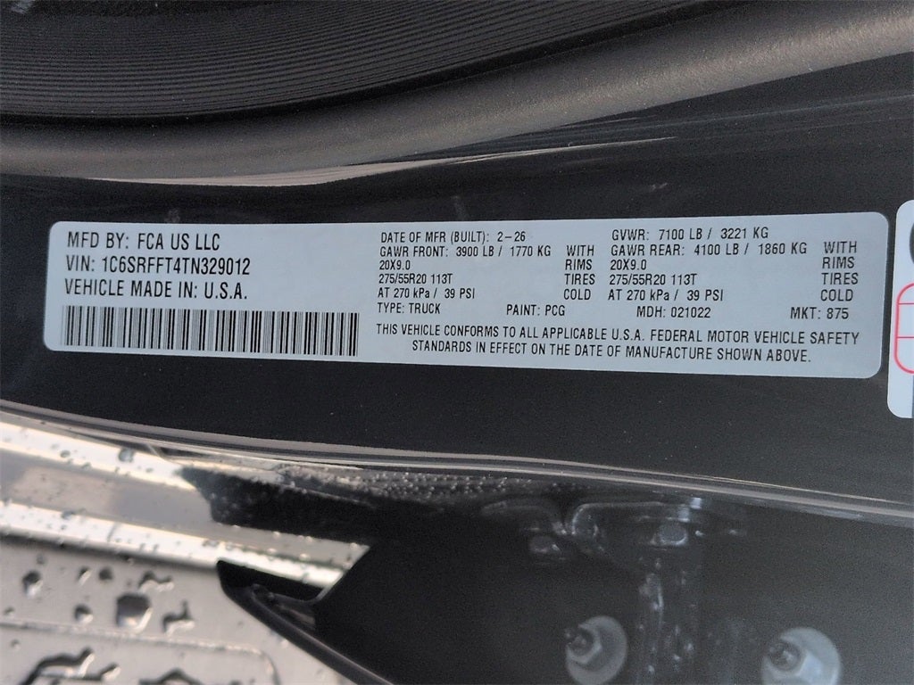 2026 RAM Ram 1500 RAM 1500 BIG HORN CREW CAB 4X4 5'7' BOX