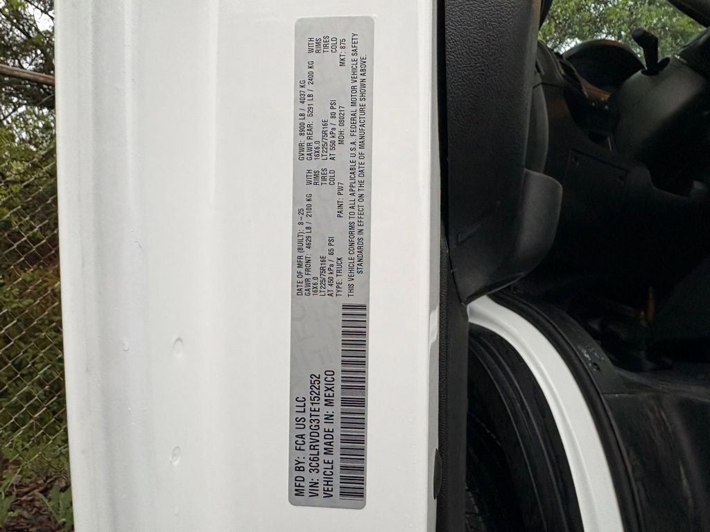 2026 RAM ProMaster 2500 Cargo Van Tradesman High Roof 159' WB w/Pass Seat