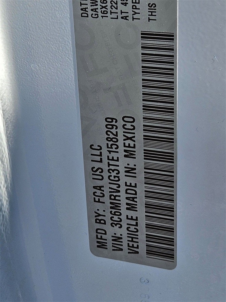 2026 RAM Ram ProMaster RAM PROMASTER 3500 TRADESMAN CARGO VAN HIGH ROOF 159' WB EXT