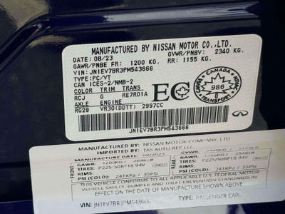 2023 INFINITI Q50 LUXE
