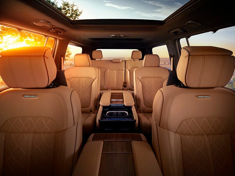 Interior of a Jeep Grand Wagoneer