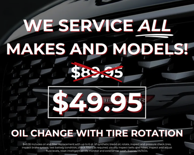 Oil change with tire rotation