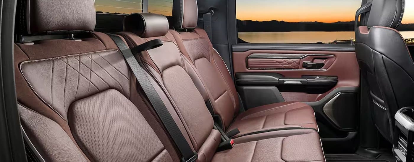 The brown interior in a 2026 Ram 1500 Big Horn.